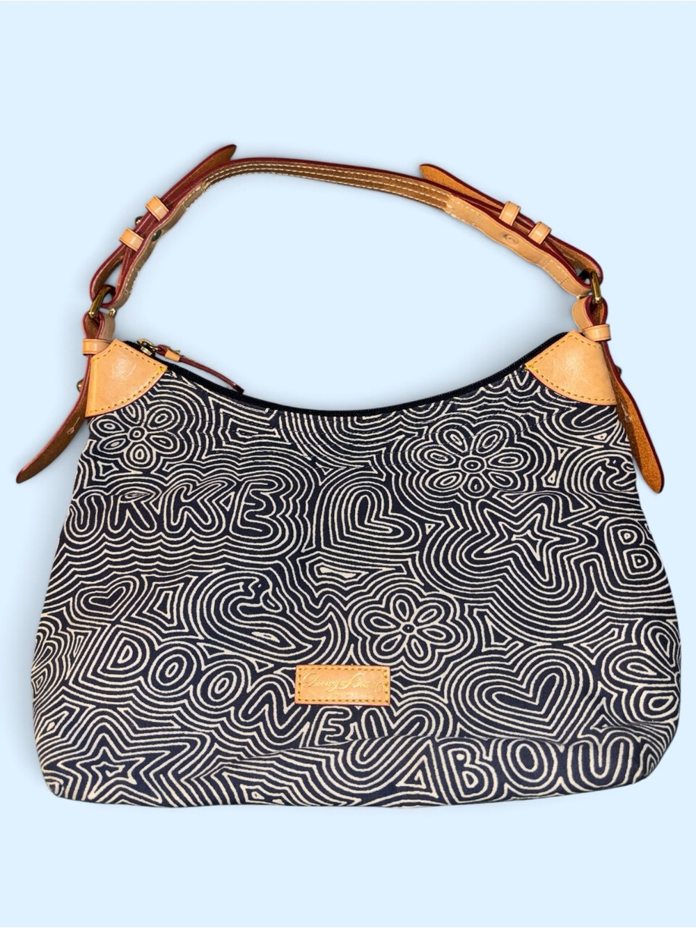 Dooney & Bourke Hearts and flowers hobo purse